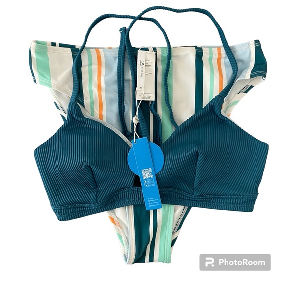 Cupshe Striped Triangle Bikini Swimsuit - Picture 13 of 13